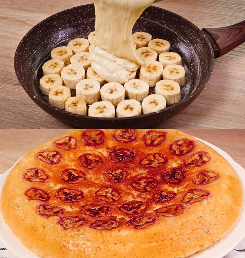 Caramelised Banana Cake with Lemon Zest