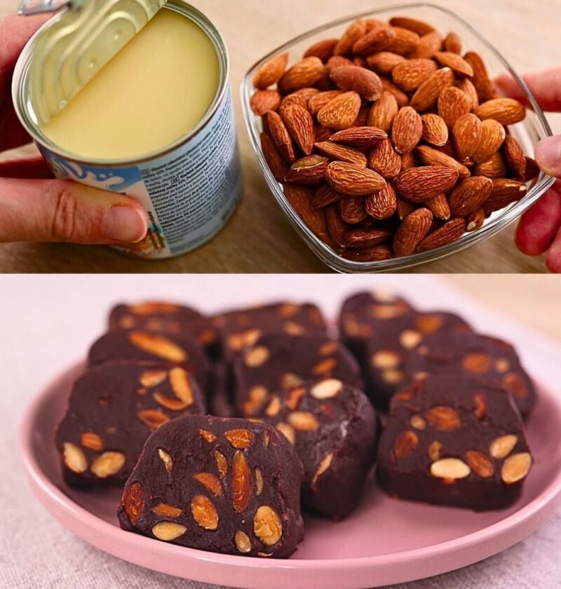 Nostalgic Almond & Chocolate Caramel Log