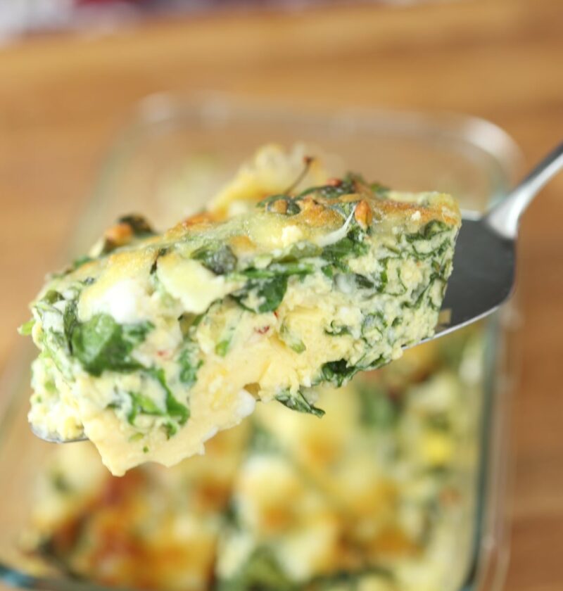 Spinach & Cottage Cheese Egg Bake 1