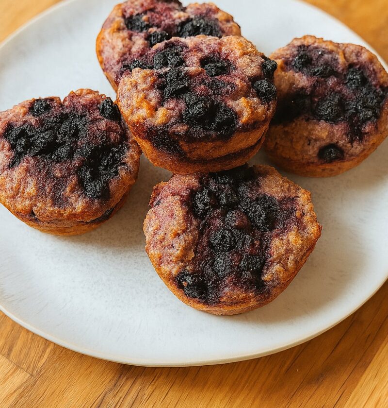 Blueberry Banana Oat Muffins