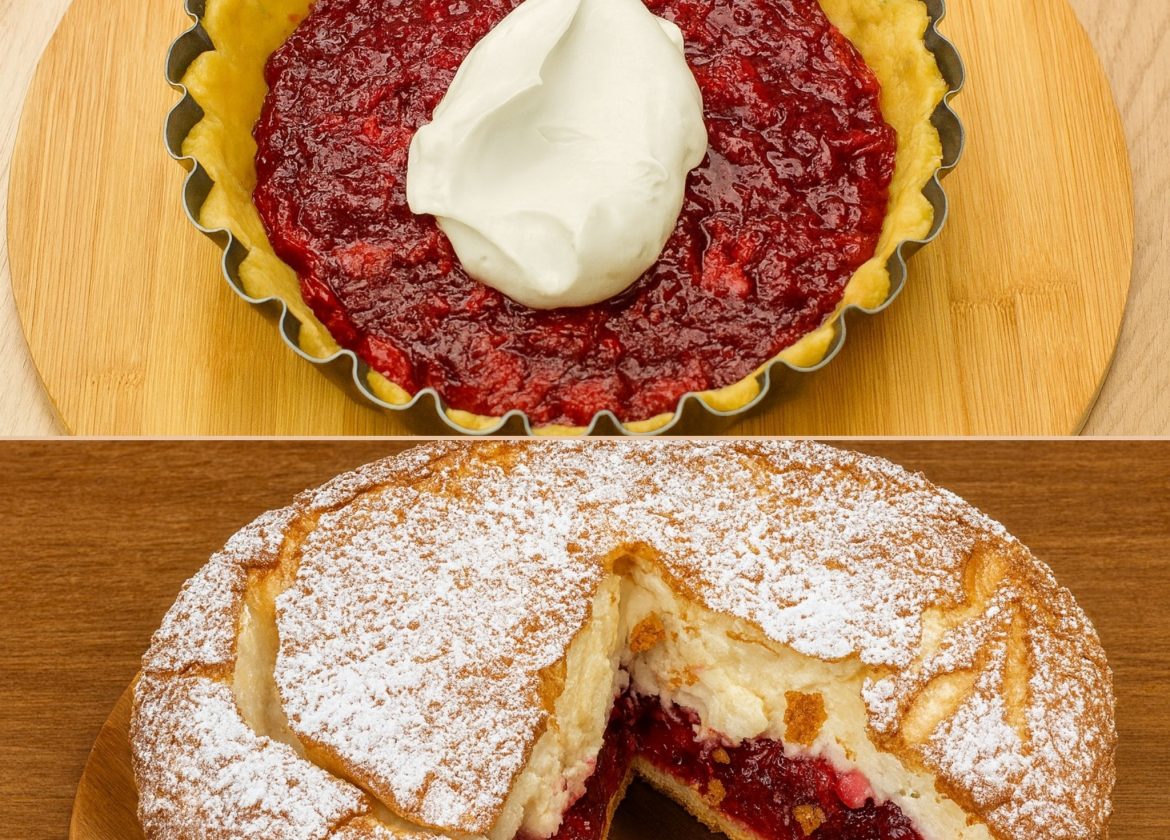 Cherry Yogurt Crumble Cake