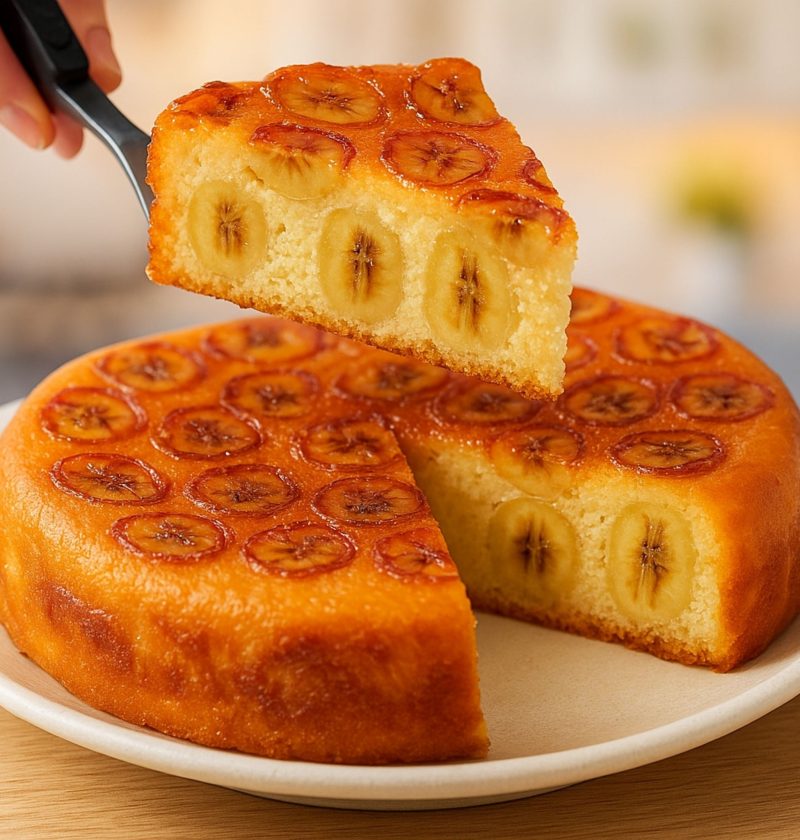 Golden Caramelised Banana Cake