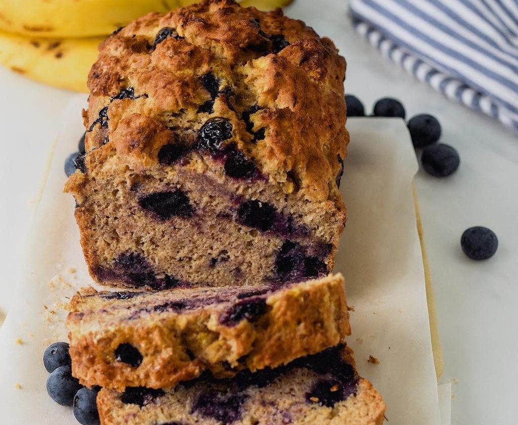 Vegan Banana Blueberry Bread