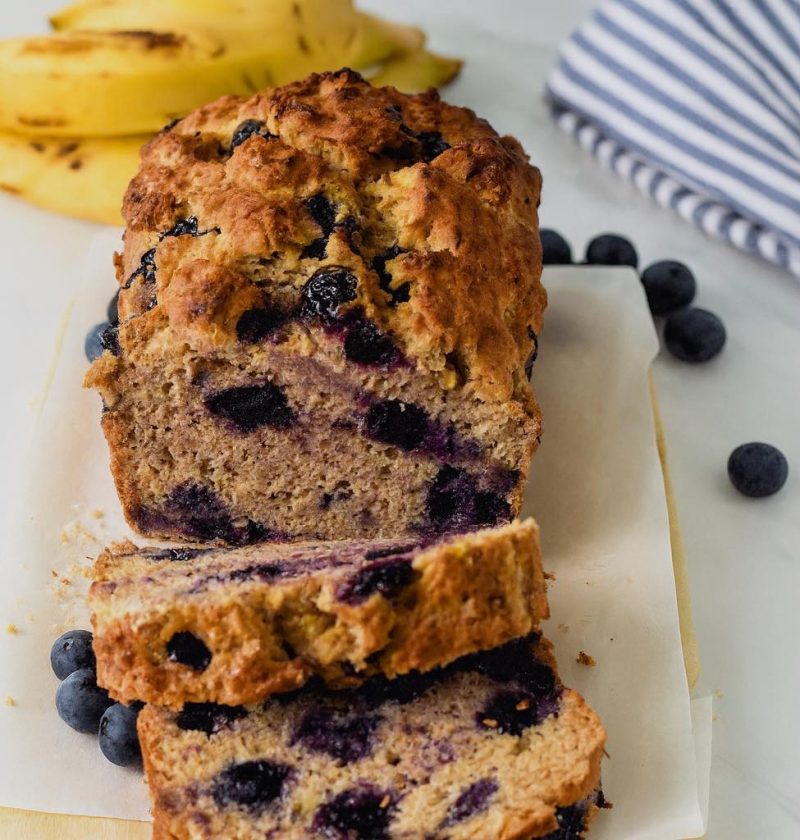 Vegan Banana Blueberry Bread