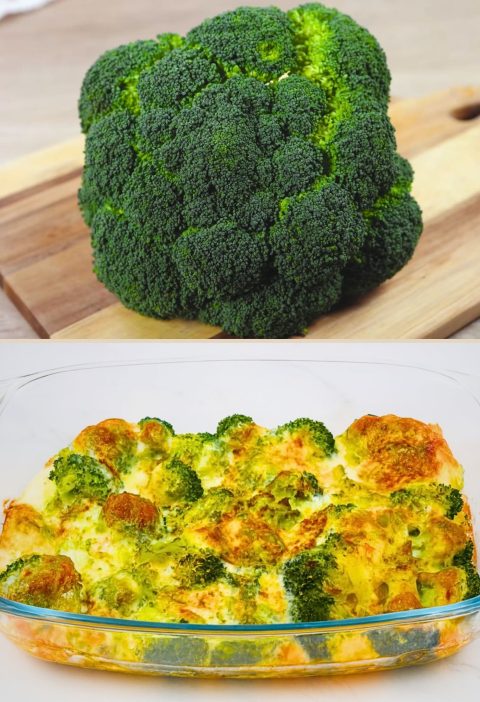 Broccoli with mozzarella