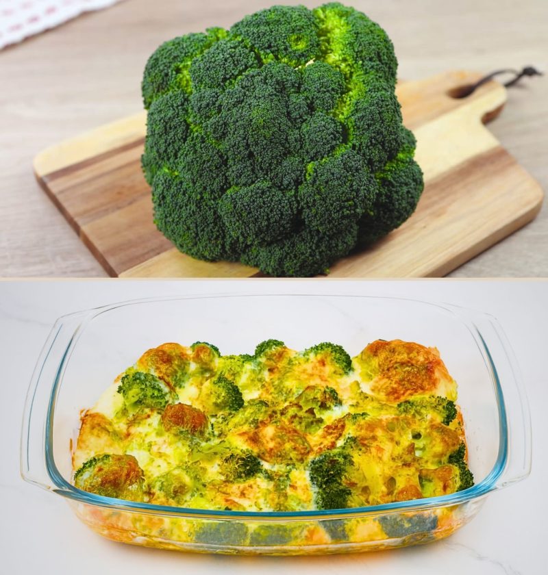 Broccoli with mozzarella