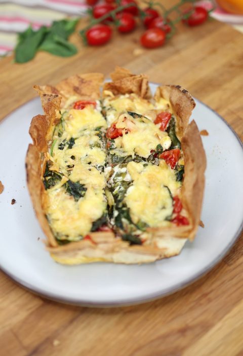 Tuna & Spinach Tortilla Bake