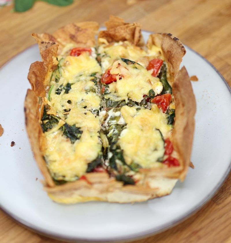 Tuna & Spinach Tortilla Bake