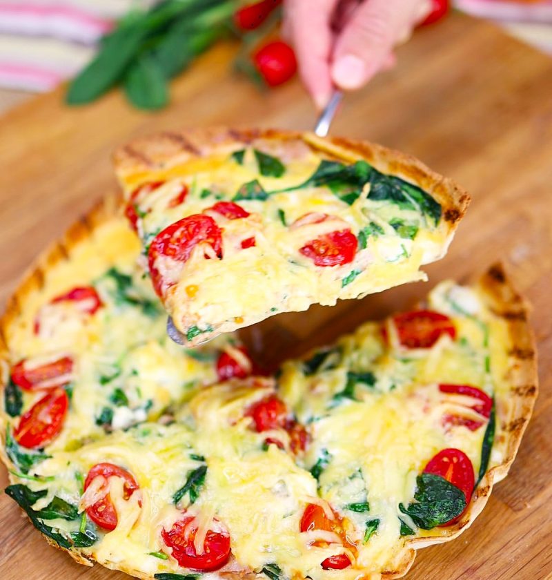 Tuna & Spinach Tortilla Bake