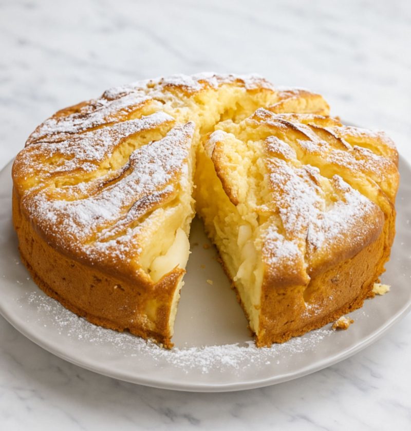 Fluffy Apple Cottage Cheese Cake