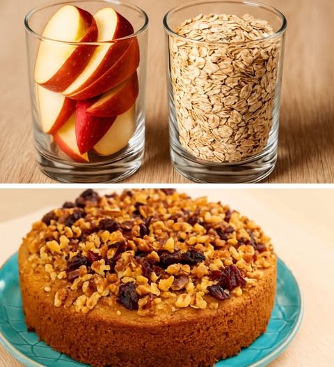 Healthy Apple Oatmeal Cake