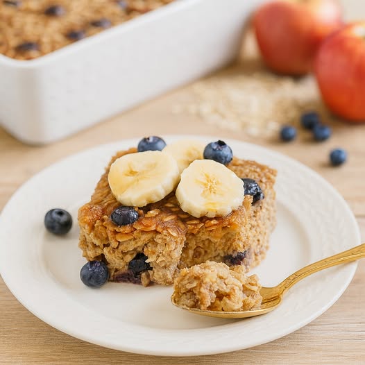 Blueberry Banana Baked Oatmeal