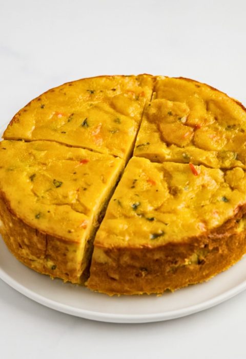 Cheesy Red Lentil Bake