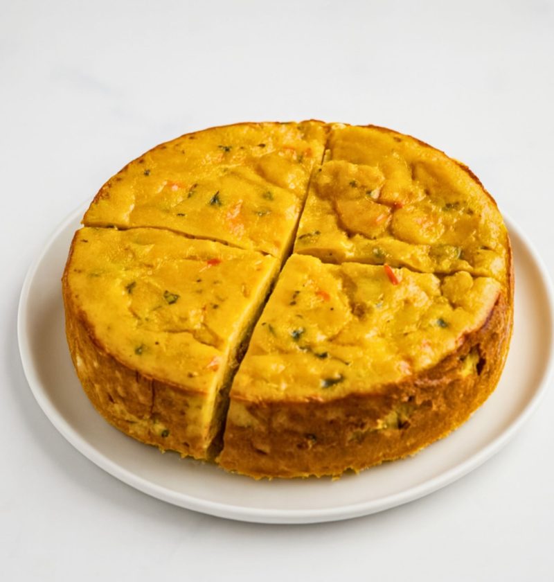 Cheesy Red Lentil Bake