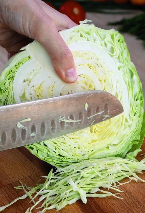 Fresh Cabbage Salad with Dill & Peas