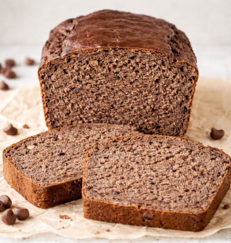 Healthy Double Chocolate Banana Bread
