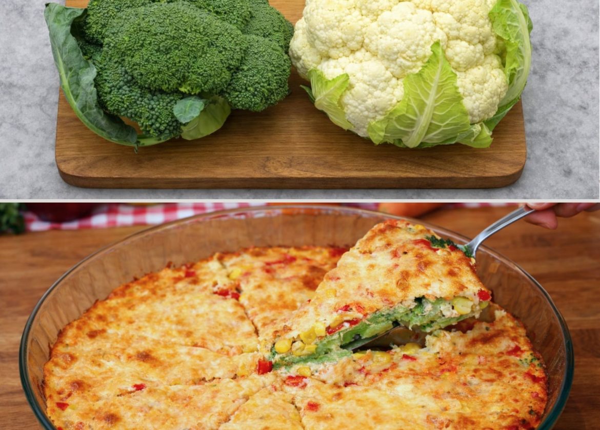 Broccoli & Cauliflower Egg Bake