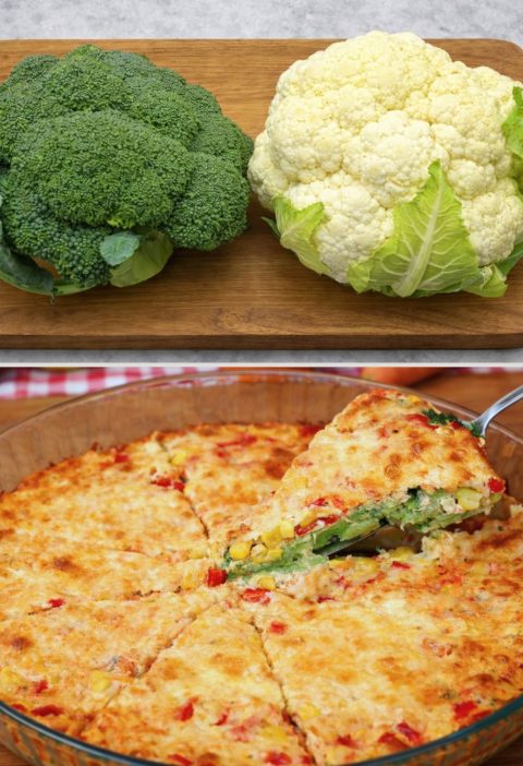 Broccoli & Cauliflower Egg Bake