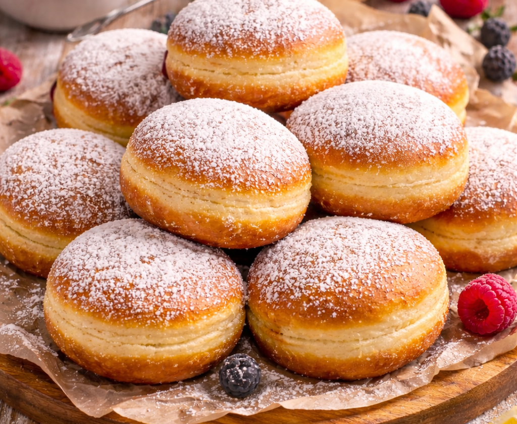German donuts Berliner (Krapfen)