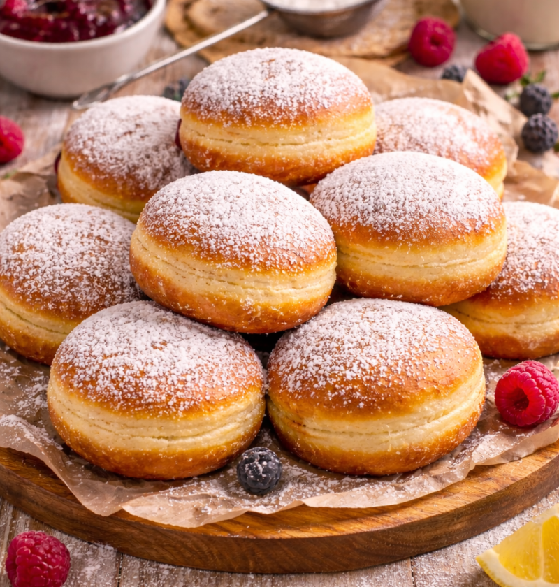German donuts Berliner (Krapfen)