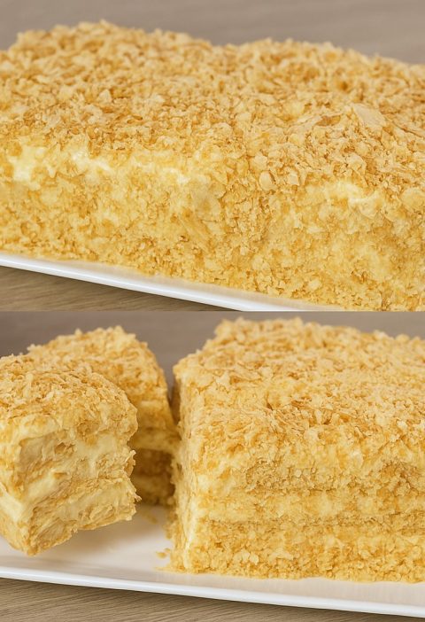 Golden Vanilla Cream Napoleon