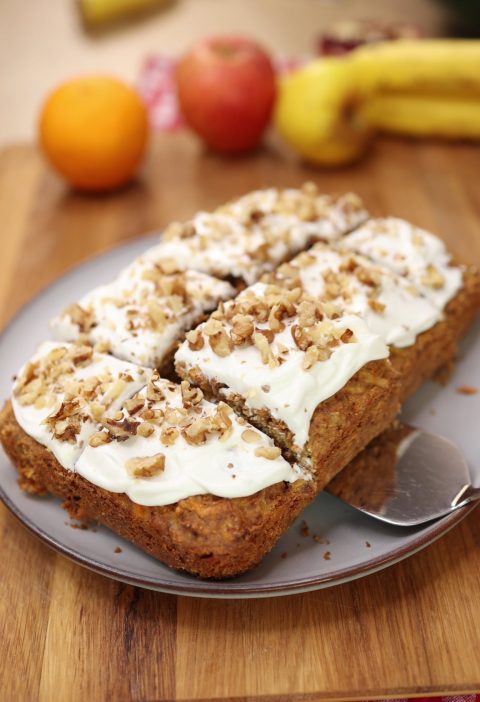 Easy Carrot Walnut Cake with Oat Flour