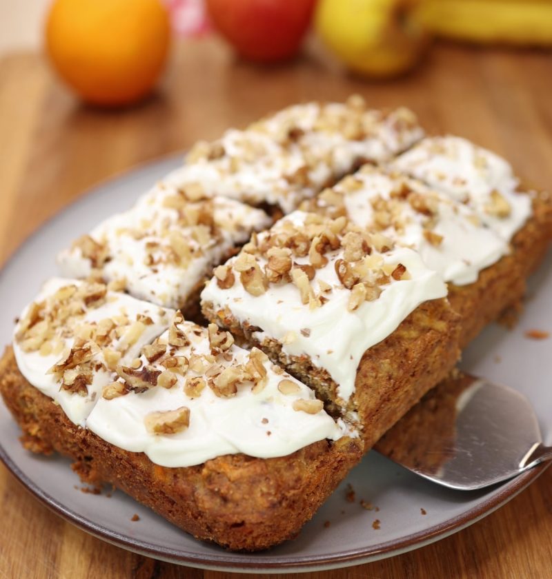 Easy Carrot Walnut Cake with Oat Flour