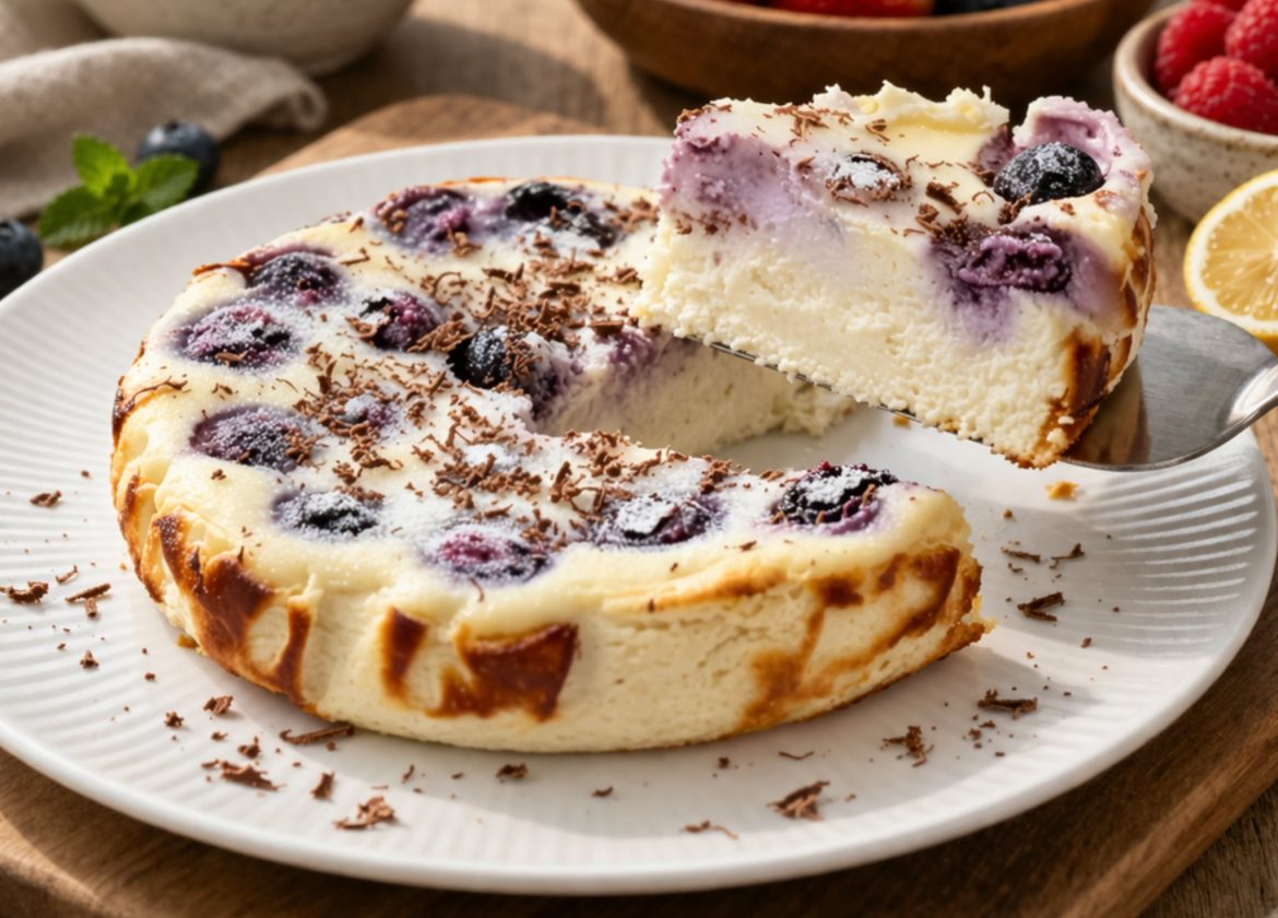 Blueberry Protein Cheesecake