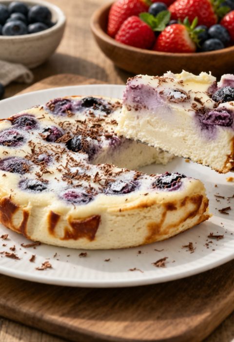 Blueberry Protein Cheesecake