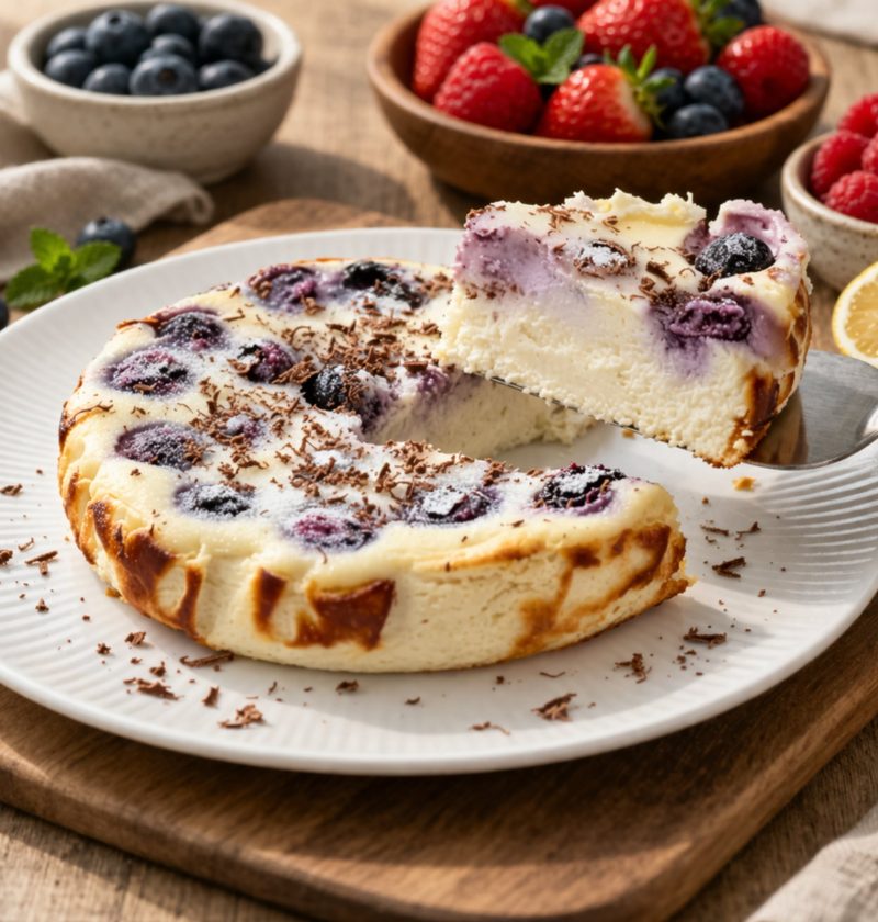 Blueberry Protein Cheesecake
