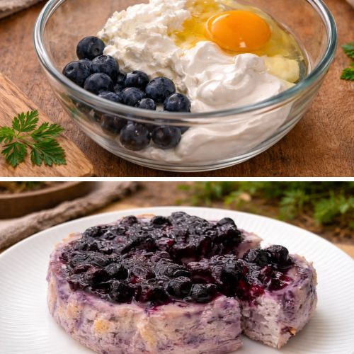 Blueberry Silk Protein Cheesecake