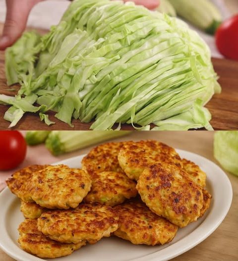 Golden Cabbage & Chicken Patties
