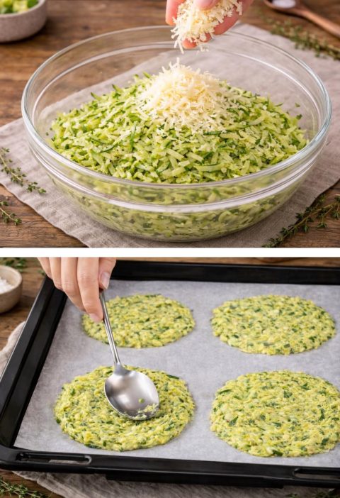 High-protein zucchini melt