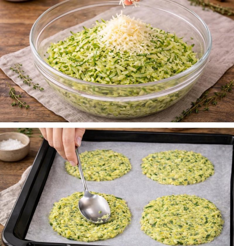 High-protein zucchini melt