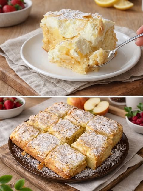 Soft buttery apple cake