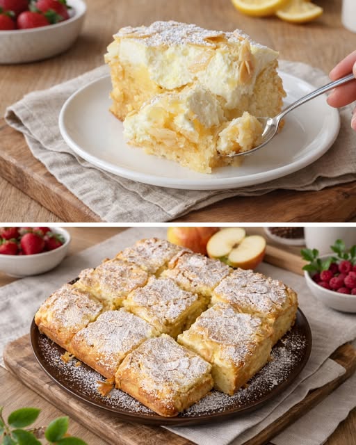 Soft buttery apple cake