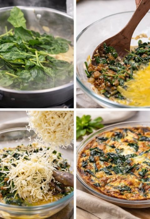 Spinach & Monterey Jack Crustless Quiche