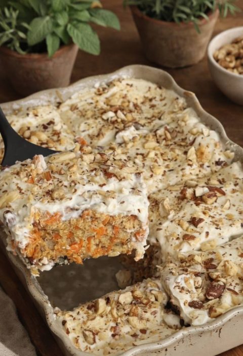 Banana Oat Breakfast Bake with Carrots and Nuts