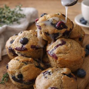 Banana Peanut Butter Blueberry Bake