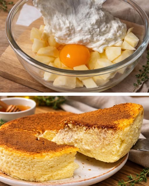 3-ingredient yogurt apple cake