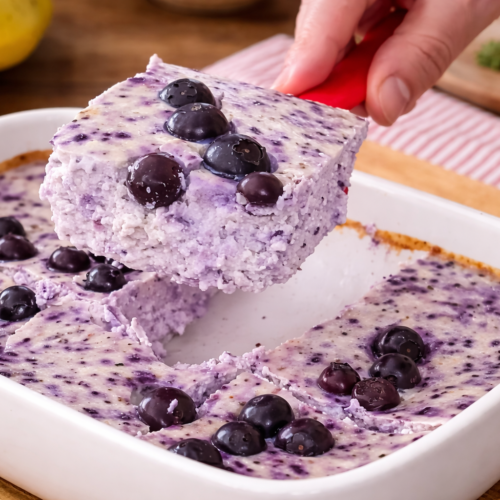 Healthy High Protein Blueberry Cheesecake