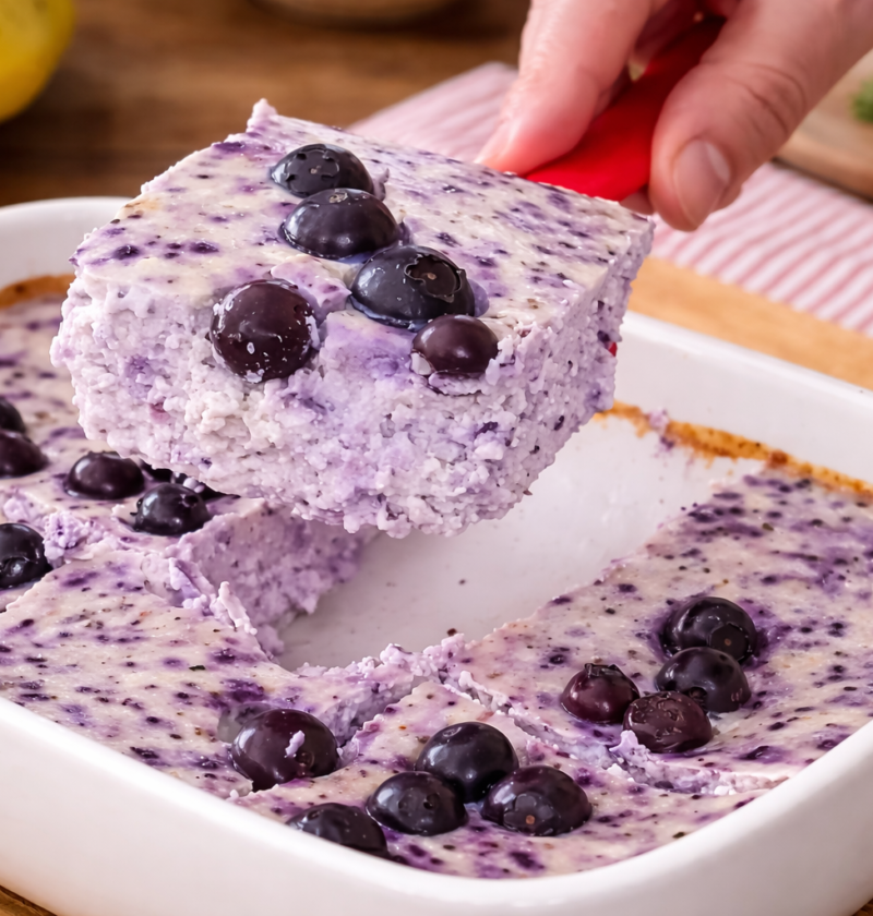 Healthy High Protein Blueberry Cheesecake