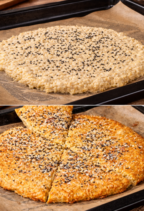 Greek Yogurt Flatbread with Mozzarella