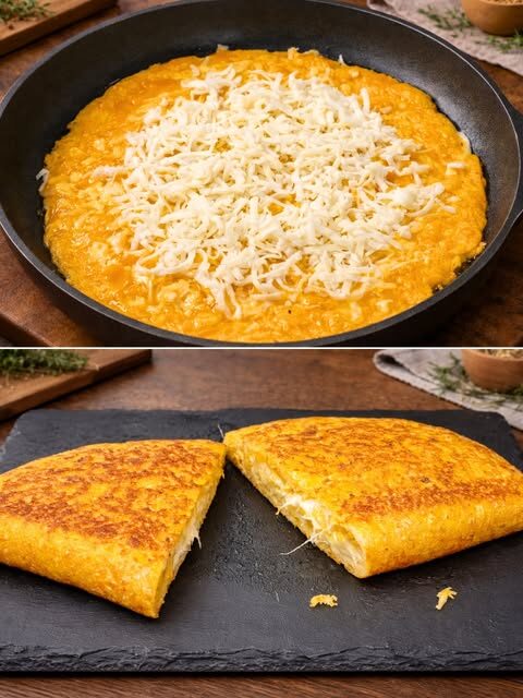 Cheesy Carrot Skillet Fold
