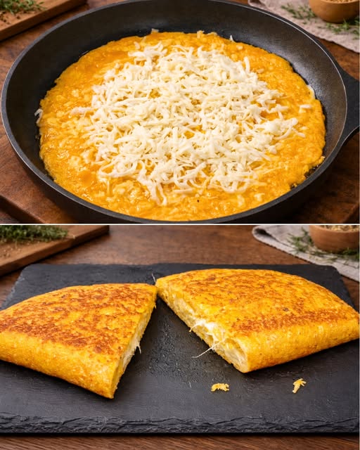 Cheesy Carrot Skillet Fold