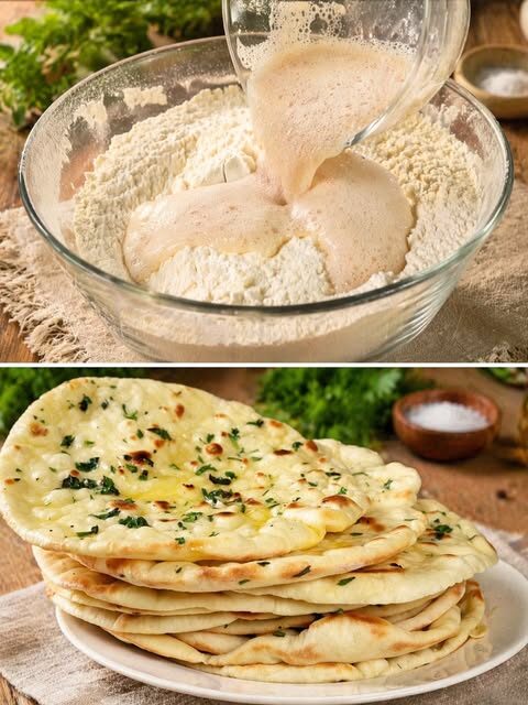 Cloud‑Soft Skillet Naan With Yoghurt