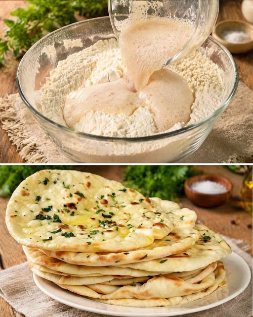 Cloud‑Soft Skillet Naan With Yoghurt