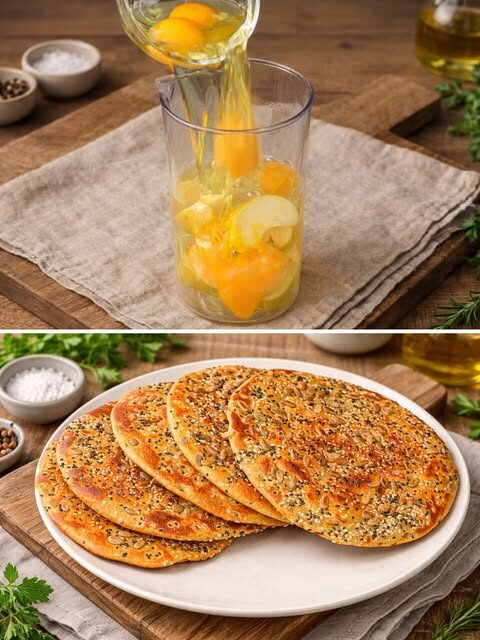 Golden Apple Oat Skillet Flatbread