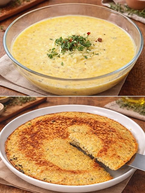 Golden Skillet Cheesy Oat & Egg Breakfast Slice