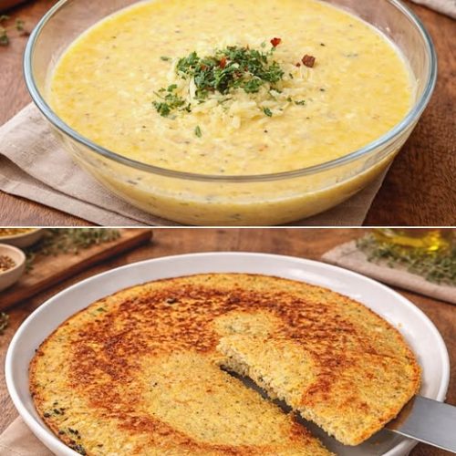 Golden Skillet Cheesy Oat & Egg Breakfast Slice